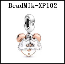 Trend DS 101-150 New Design Mik Min Mouse 100% 925 Silver Pendant Bead For Fine Jewelry Making Charm For Women Girl Gift