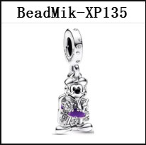 Trend DS 101-150 New Design Mik Min Mouse 100% 925 Silver Pendant Bead For Fine Jewelry Making Charm For Women Girl Gift