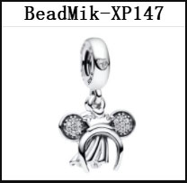 Trend DS 101-150 New Design Mik Min Mouse 100% 925 Silver Pendant Bead For Fine Jewelry Making Charm For Women Girl Gift