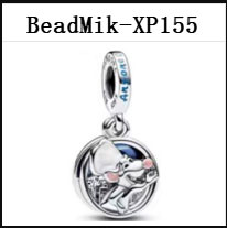 New Design DS 151-200 Mouse 100% S925 Silver Pendant Bead Charms For Fine Jewelry Making Fit Women Girl Bracelet Gift
