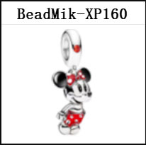 New Design DS 151-200 Mouse 100% S925 Silver Pendant Bead Charms For Fine Jewelry Making Fit Women Girl Bracelet Gift