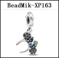 New Design DS 151-200 Mouse 100% S925 Silver Pendant Bead Charms For Fine Jewelry Making Fit Women Girl Bracelet Gift