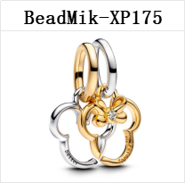 New Design DS 151-200 Mouse 100% S925 Silver Pendant Bead Charms For Fine Jewelry Making Fit Women Girl Bracelet Gift