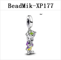 New Design DS 151-200 Mouse 100% S925 Silver Pendant Bead Charms For Fine Jewelry Making Fit Women Girl Bracelet Gift