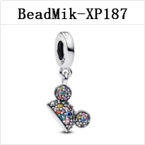 New Design DS 151-200 Mouse 100% S925 Silver Pendant Bead Charms For Fine Jewelry Making Fit Women Girl Bracelet Gift