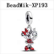 New Design DS 151-200 Mouse 100% S925 Silver Pendant Bead Charms For Fine Jewelry Making Fit Women Girl Bracelet Gift