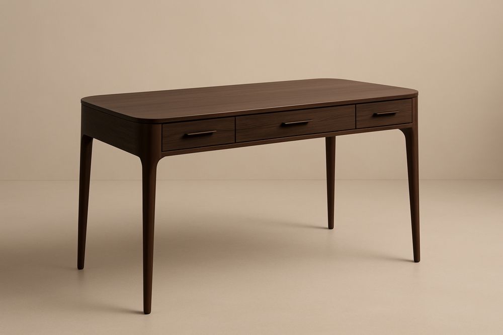 Biurko prostokątne drewno orzechowe 120 cm x 60 cm x 75 cm