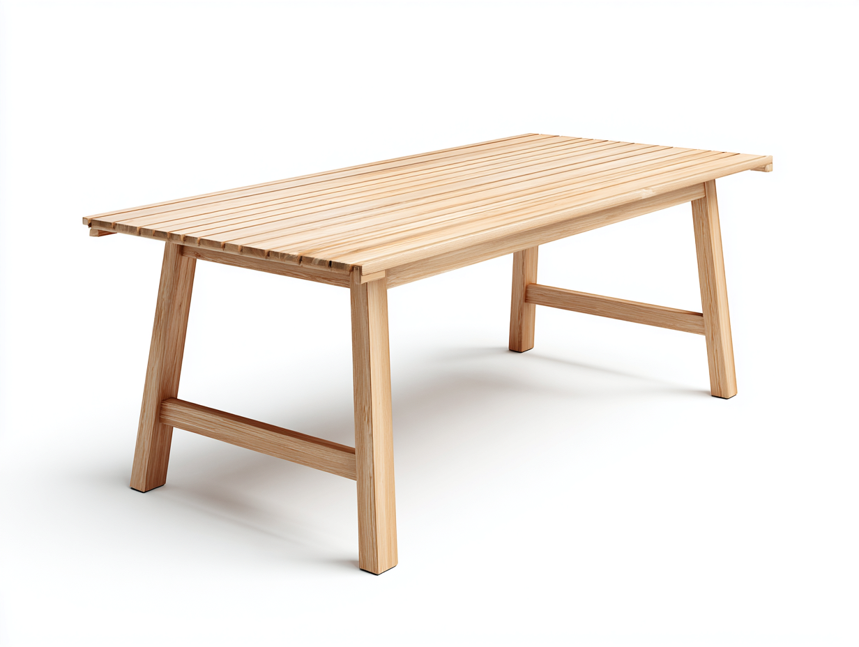 Gartentisch Massivholz 180x80x75 cm - Naturholz - Geeignet für Garten Terrasse - Modernes Design-Pinegetpad