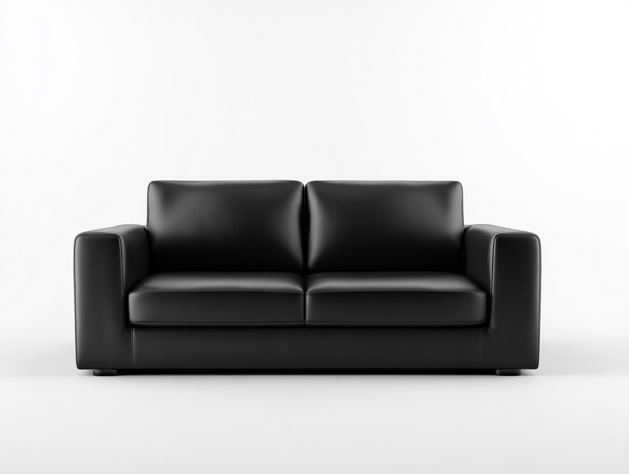Zweisitzer Sofa Kunstleder 165x88x82 cm Schwarz - Modernes Design - Für Wohnzimmer-Pinegetpad
