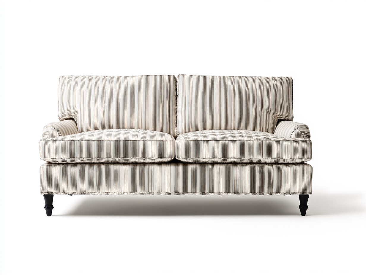 Zweisitzer Sofa Stoff 160x90x85 cm Beige - Klassisches Design - Für Wohnzimmer-Pinegetpad