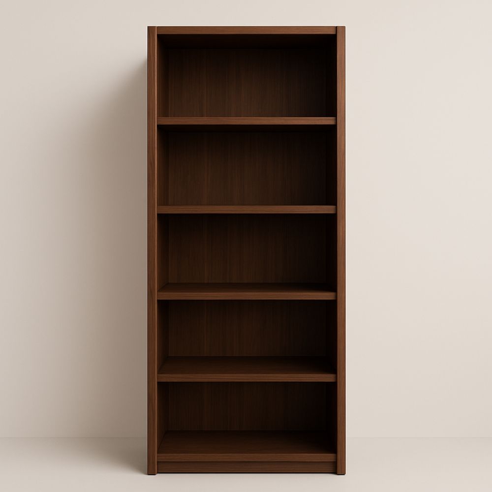 Regał drewno prostokątny, brąz, 180x80x30 cm