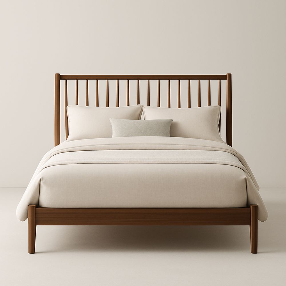 Łóżko drewniane tapicerowane lniane 200x160 cm