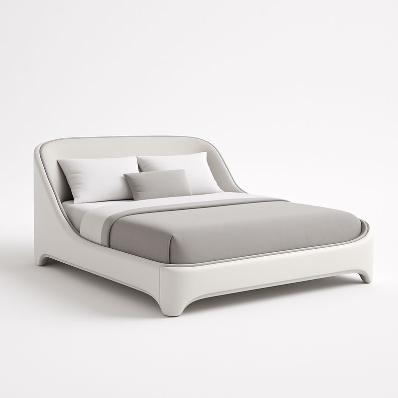 Łóżko tapicerowane białe 200x160 cm