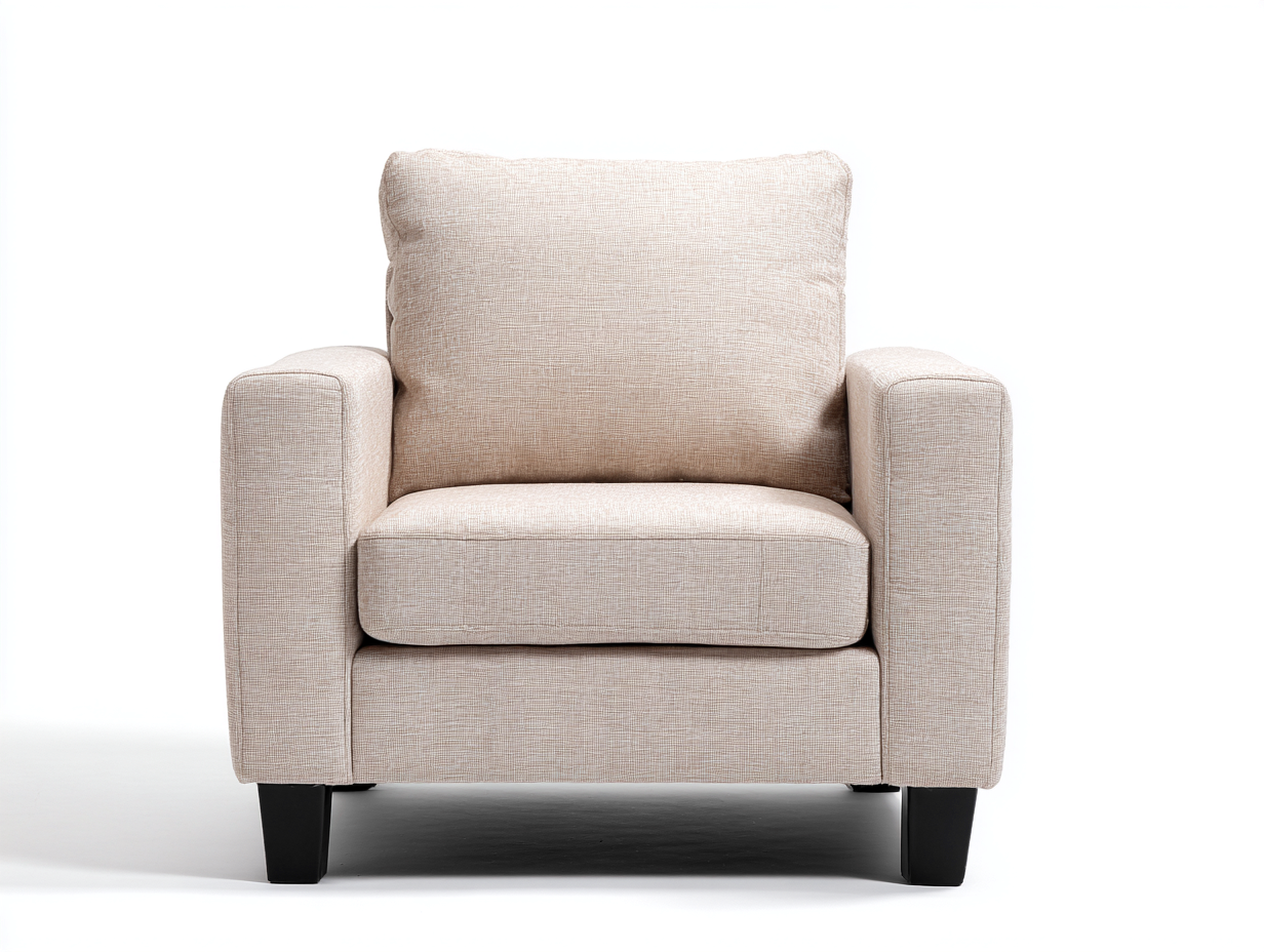 Stoffsessel-Stoff-Holz-92x96x90 cm-Beige-Moderner Stil-Cottauploft