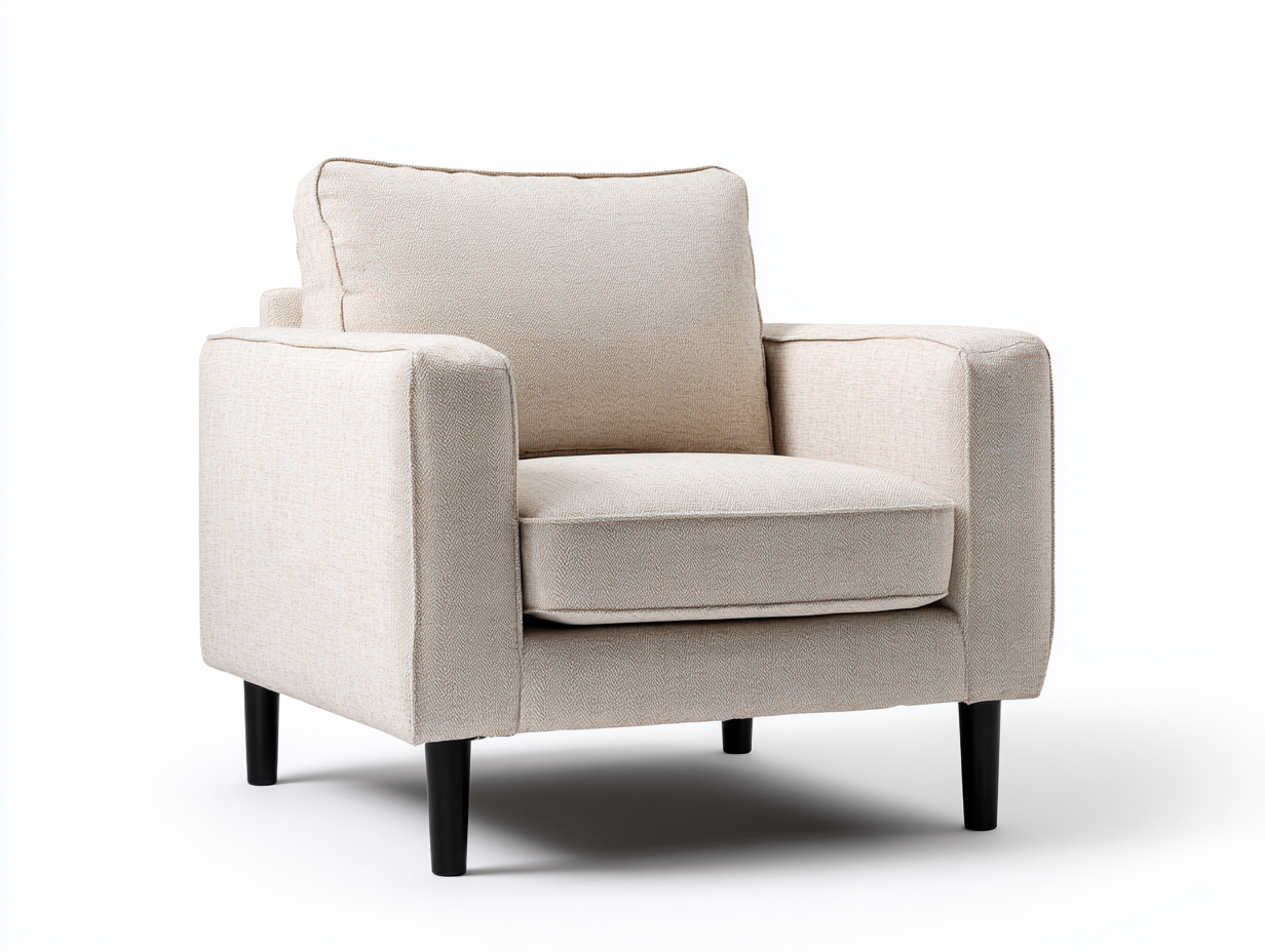 Stoffsessel-Stoff-Holz-90x94x88 cm-Beige-Moderner Stil-Cottauploft