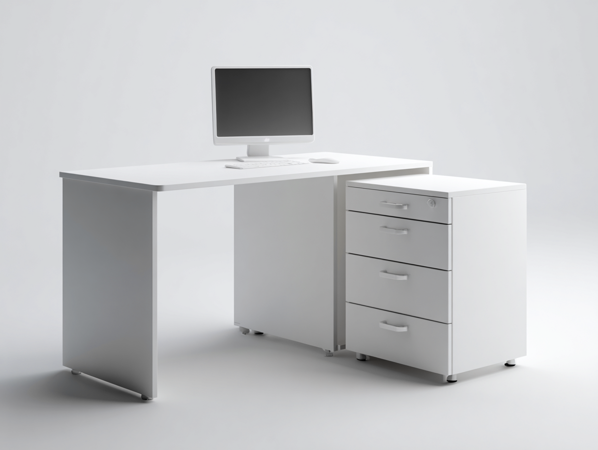 Schreibtisch-Holz-MDF-140x70x75 cm-Weiß-Moderner Stil-Cottauploft