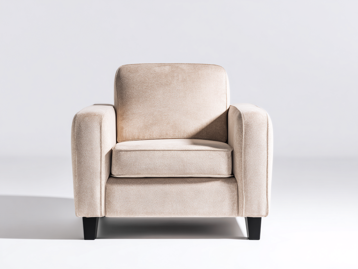 Stoffsessel-Stoff-Holz-88x92x86 cm-Beige-Moderner Stil-Cottauploft