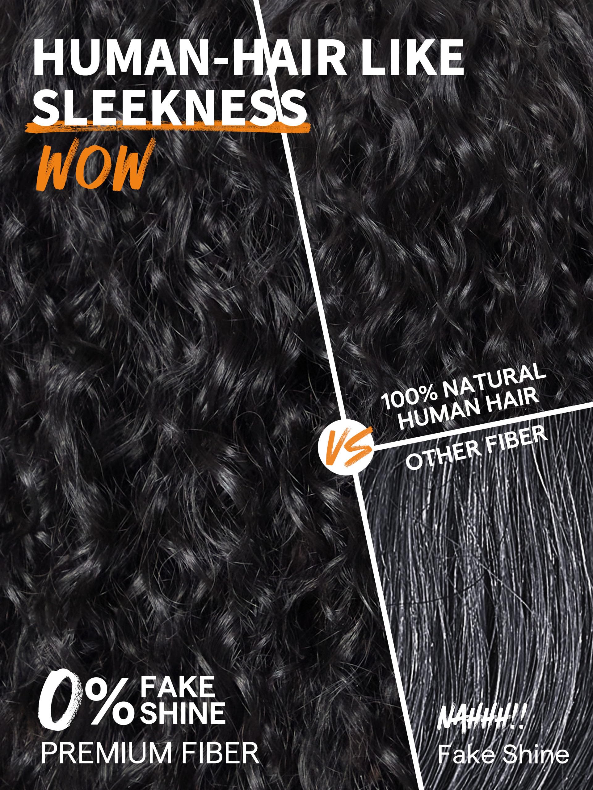 Curly Human Hair Wig with Bangs – Shaggy Waves, Big Hair, Ready-to-Wear