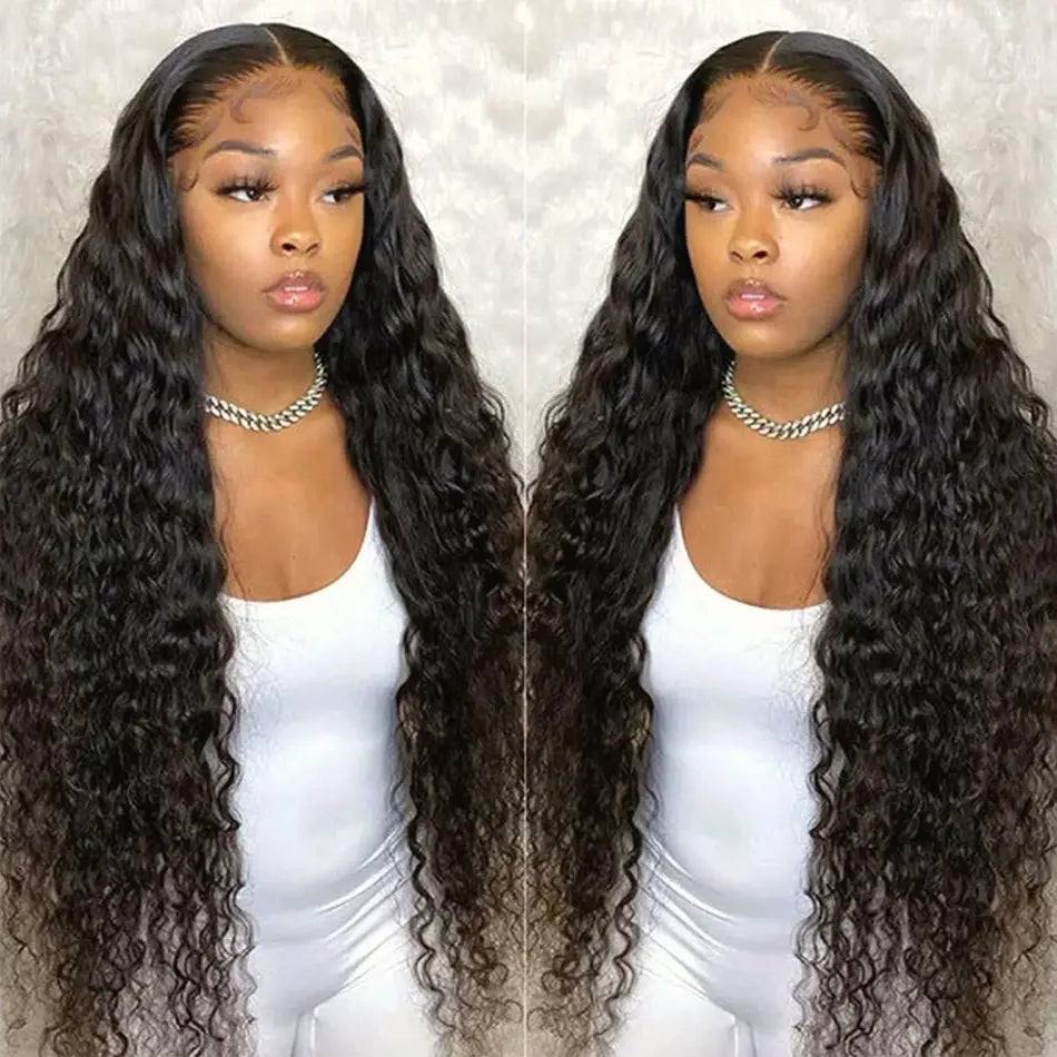 Deep Wave Lace Frontal Wig 13x4/13x6 HD Transparent Human Hair Curly Wigs for Women