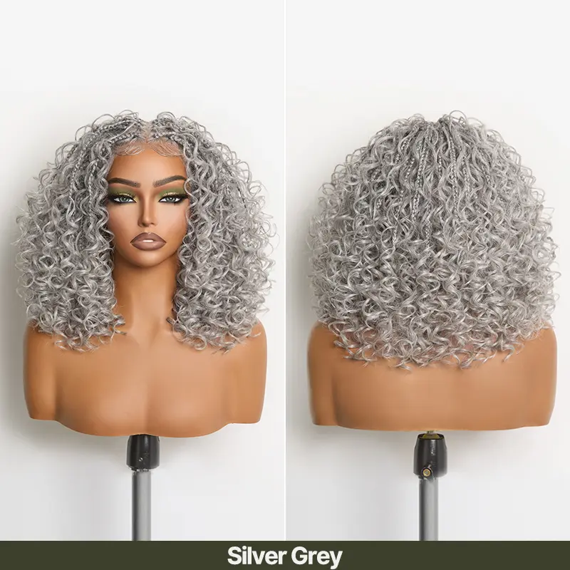 13x6 HD Lace Wig – 12” Boho Braids Water Wave, Pre-Cut, Glueless, Premium Fiber, Beginner Friendly
