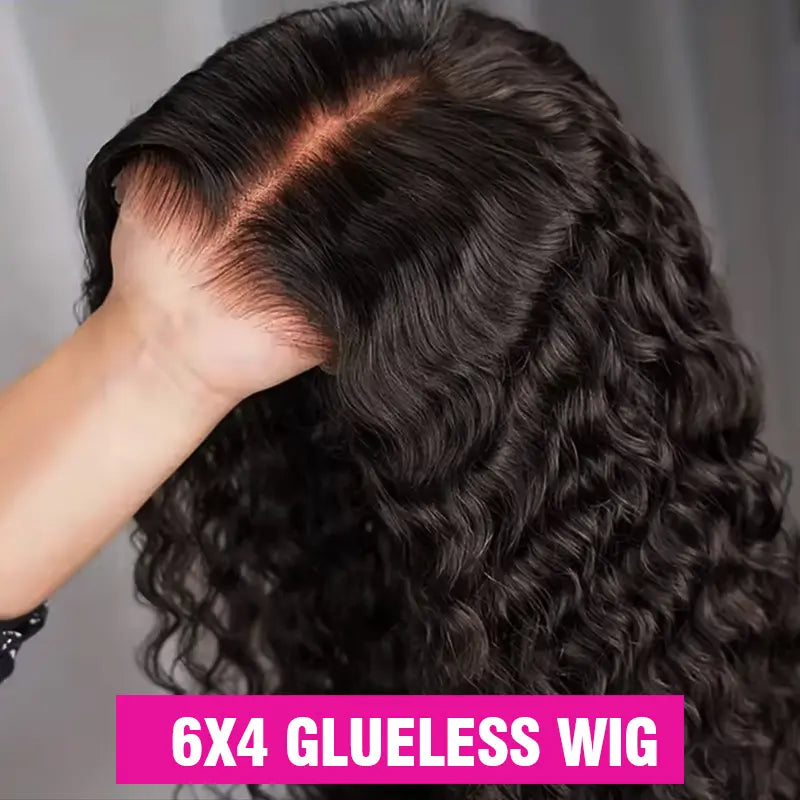 Deep Wave Lace Frontal Wig 13x4/13x6 HD Transparent Human Hair Curly Wigs for Women