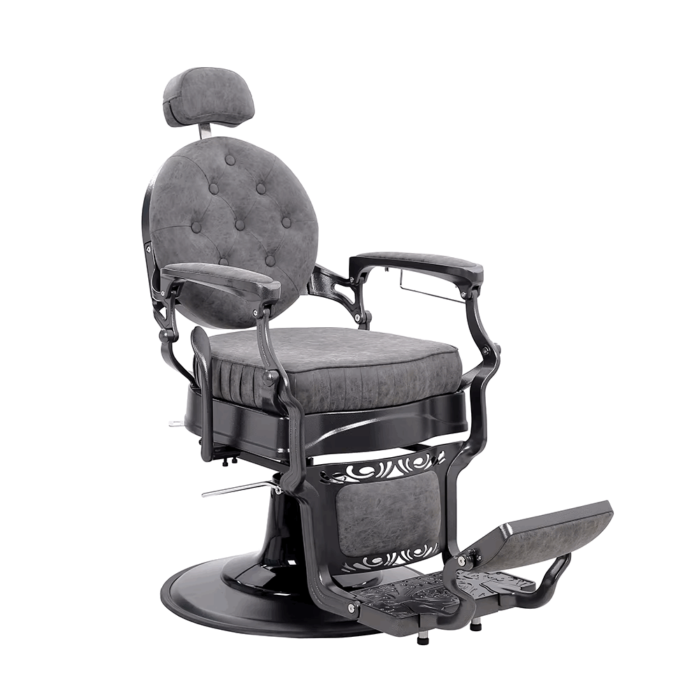 Fauteuil de Barbier Vintage en Cuir 