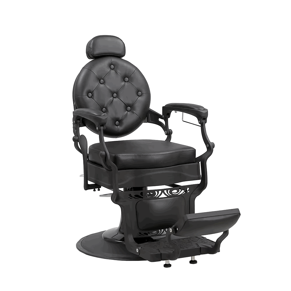 Fauteuil de Barbier Vintage en Cuir 