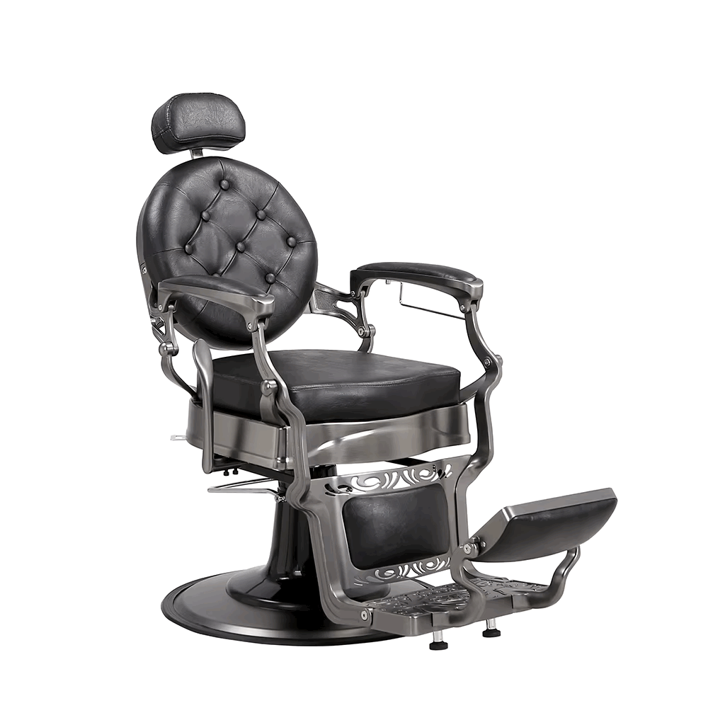 Fauteuil de Barbier Vintage en Cuir 