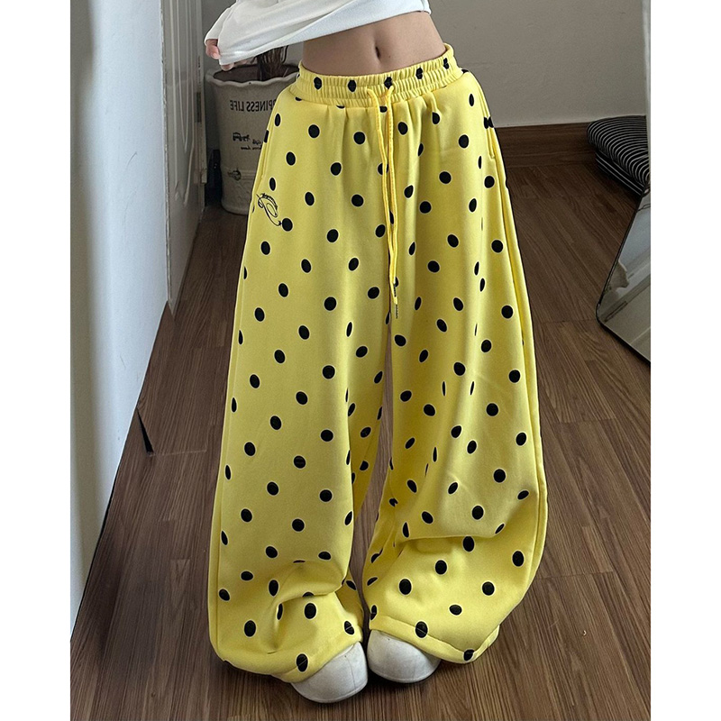 Sutterhie - Pantalon de Sport Rétro Y2K Femme - Pantalon Large Taille Haute Style Streetwear - Collection Printemps