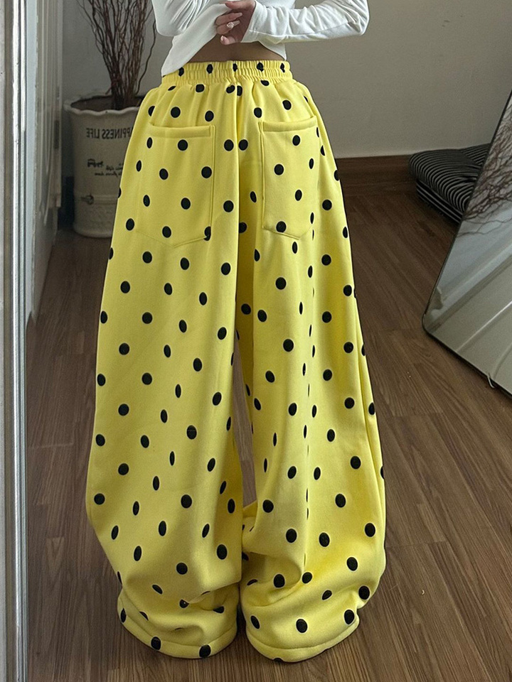 Sutterhie - Pantalon de Sport Rétro Y2K Femme - Pantalon Large Taille Haute Style Streetwear - Collection Printemps