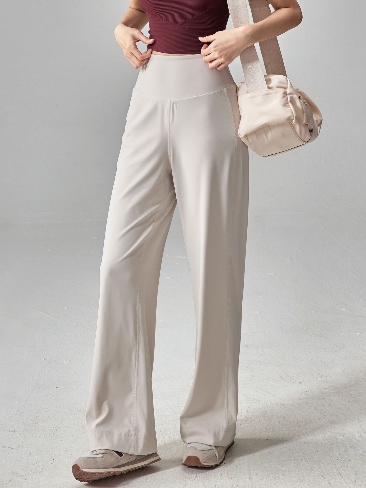 Leggings de Sport Femme Taille Haute avec Poches - Sutterhie - Pantalon de Yoga Sensation "Nude-Feeling"