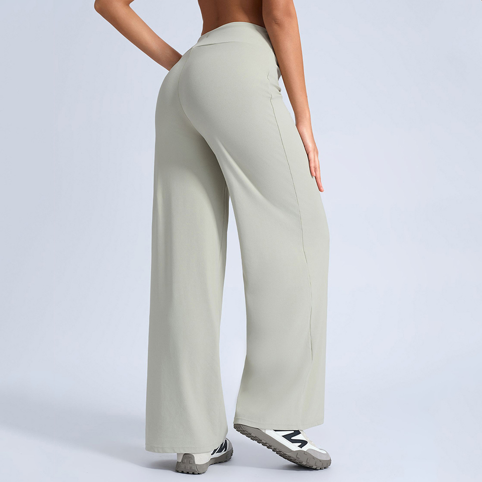 Sutterhie - Pantalon de Yoga Flare Taille Haute - Leggings de Sport Évasés avec Effet Push-up pour Fitness et Gym