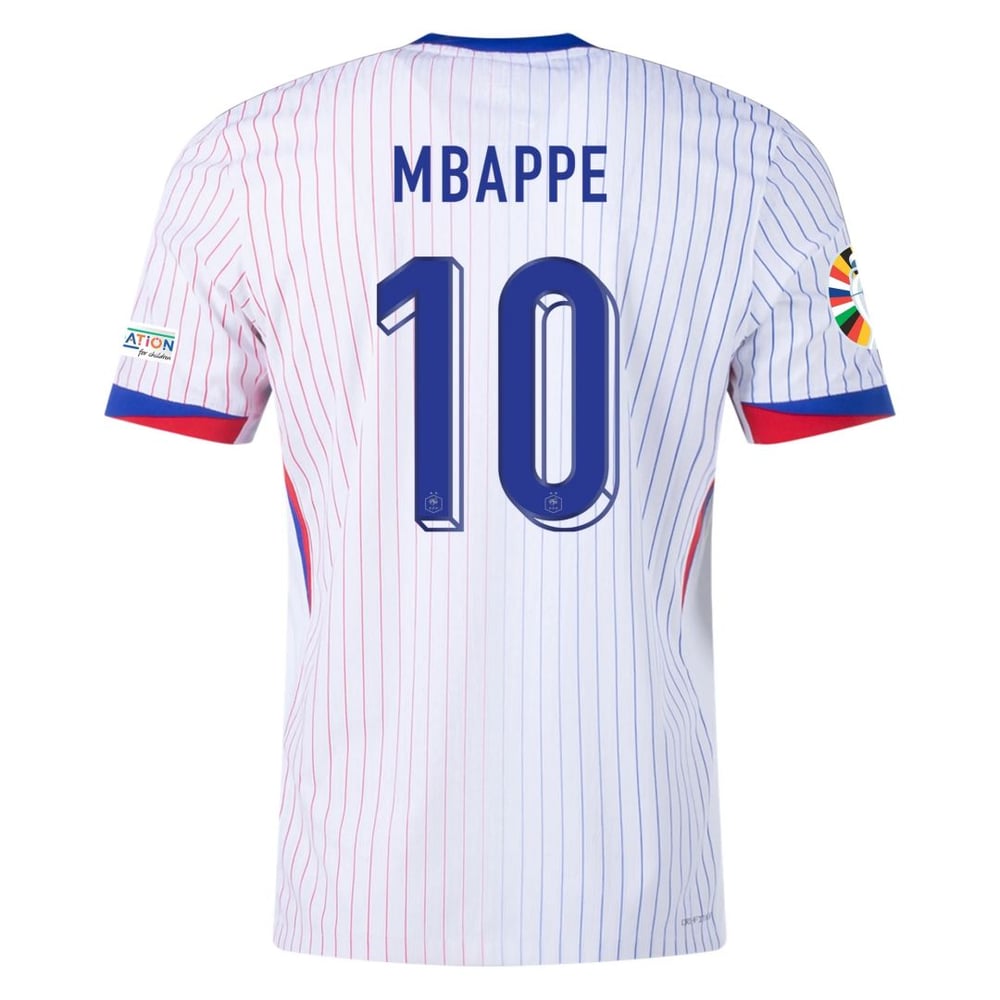 Kylian Mbappe #10 Frankreich Spieler Version Auswärts Jersey EURO 204