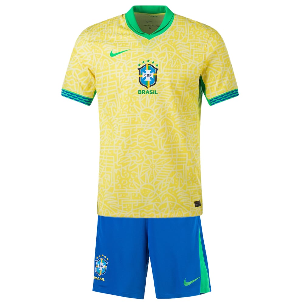 Kinder Brasilien Heim Jersey Shorts Copa America 2024