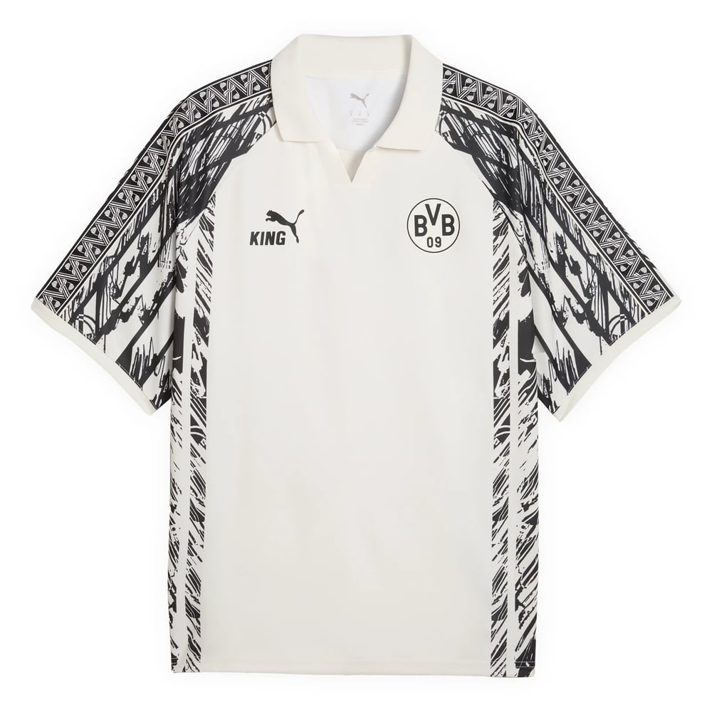 Herren Borussia Dortmund King T-Shirt Schwarz und Weiß