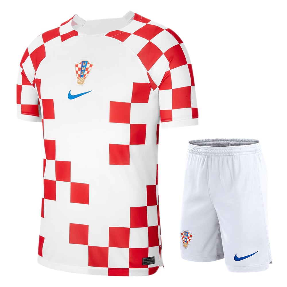 Kinder Kroatien Home Jersey Shorts Weltmeister schaft 2022