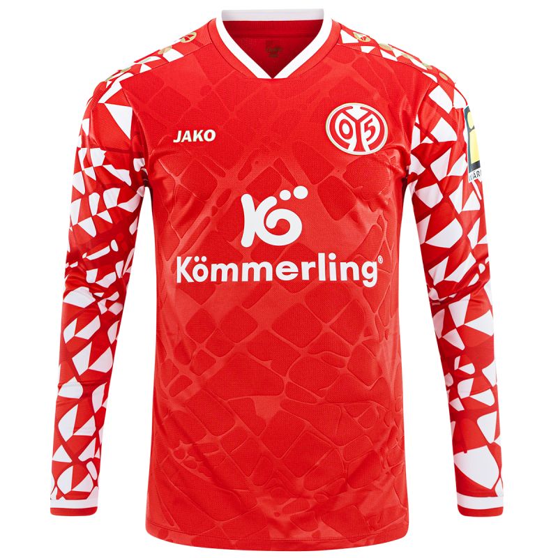 Men's Mainz 05 2025/26 Home Long Sleeve Shirt