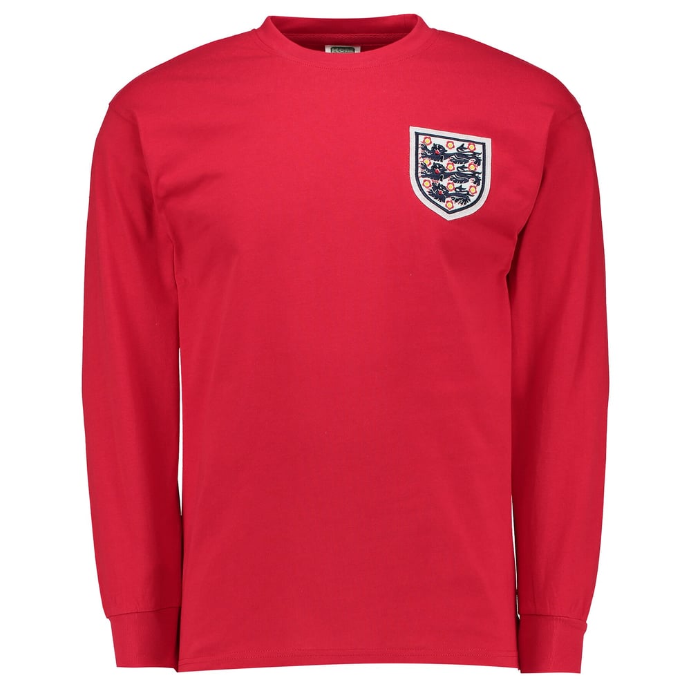 Kinder England 1966 Auswärts-Weltcup-Finale Retro Langarm Shirt #6