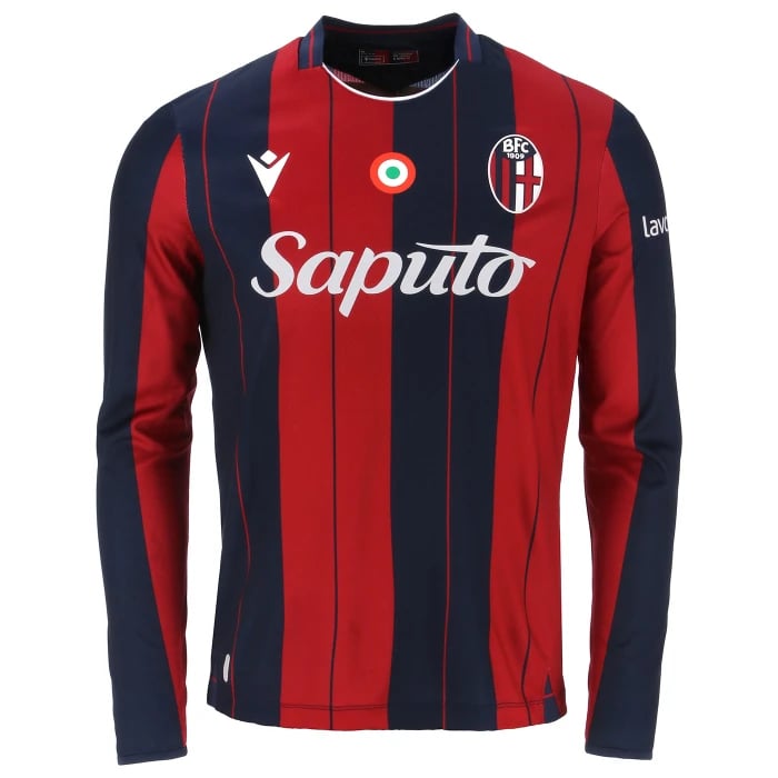 Männer Bologna FC 2025/26 Heim Langarm Hemd
