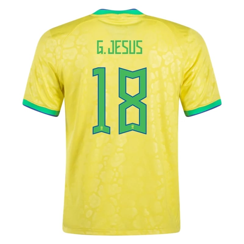 Gabriel Jesus #18 Brasilien Home Jersey Weltmeister schaft 2022