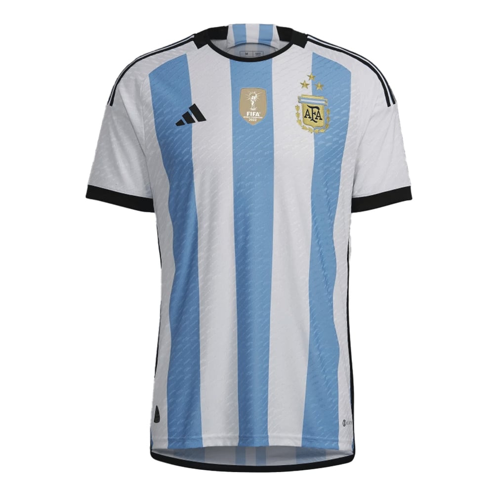 Argentinien 3 Sterne Spieler Version Heim Jersey Weltmeister schaft 2022