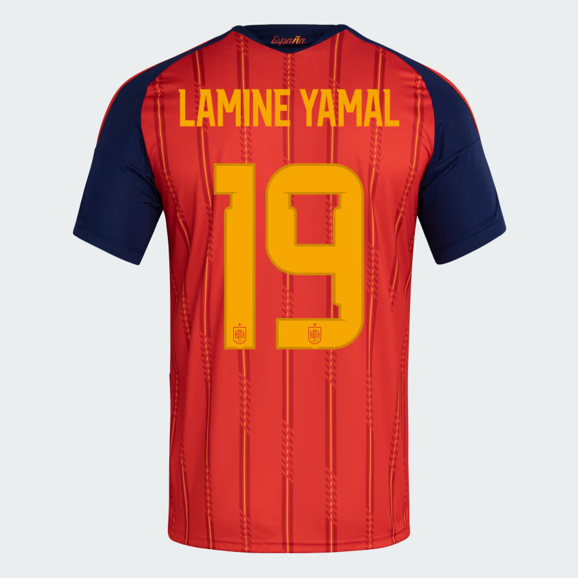 Kinder Spanien 2026 Heim Authentisches WM-Trikot LAMINE YAMAL #19