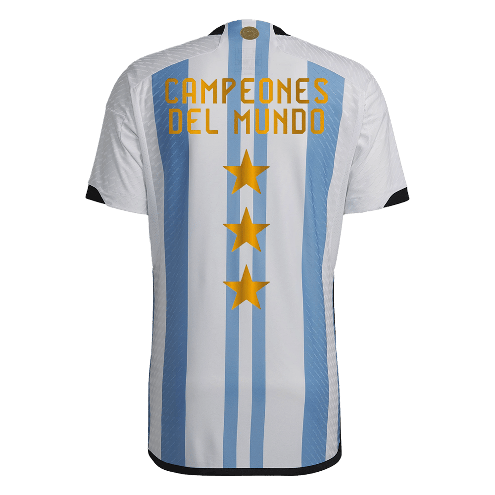 Argentinien Champions Spieler Version Heim Jersey Weltmeister schaft 2022 - 3 Sterne