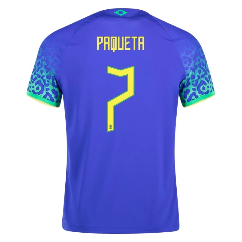 Lucas Paqueta #7 Brasilien Auswärts Jersey Weltmeister schaft 2022