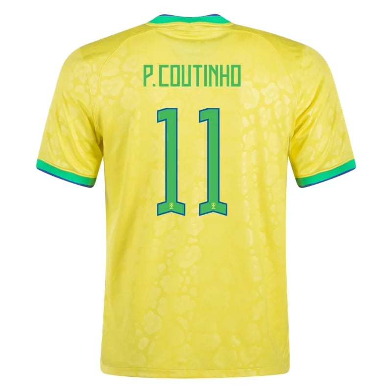 Philippe Coutinho #11 Brasilien Home Jersey Weltmeister schaft 2022