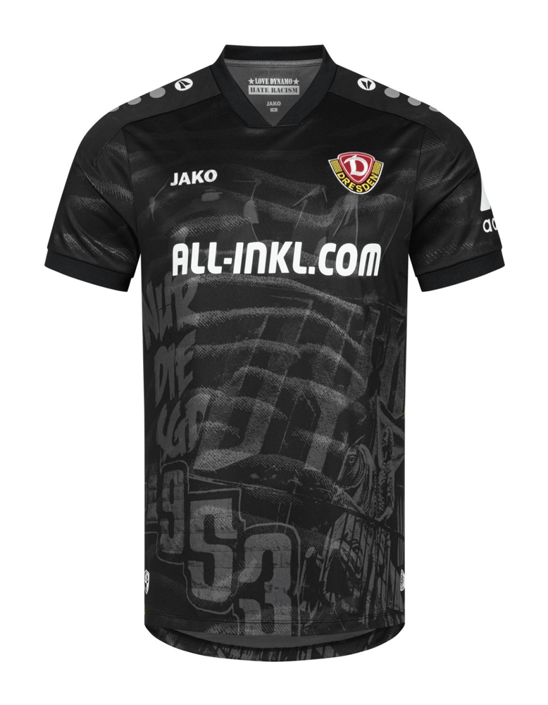 Kid's Dynamo Dresden 2025/26 Away Shirt - Black