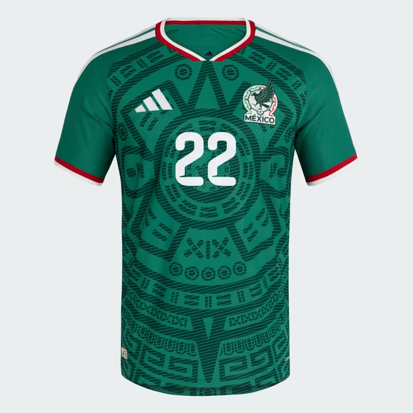 Kinder Mexiko 2026 Heim authentisches WM-Shirt H. LOZANO #22