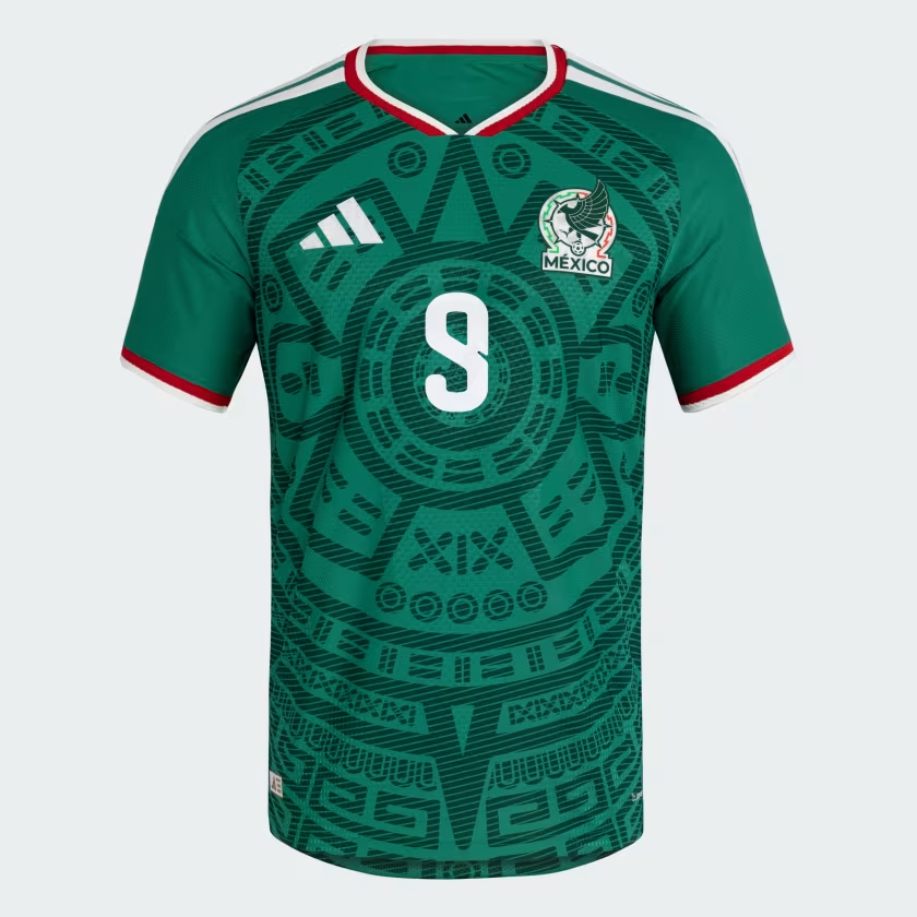 Männer Mexiko 2026 Heim authentisches Weltcup-Shirt RAÚL #9