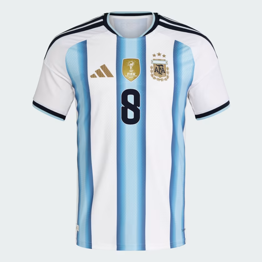 Kinder Argentinien 2026 Heim authentisches WM-Shirt E. FERNÁNDEZ #8