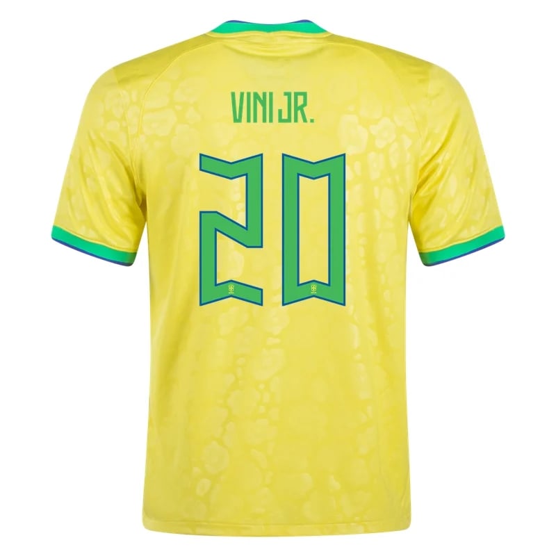 Vinicius Junior #20 Brasilien Home Jersey Weltmeister schaft 2022